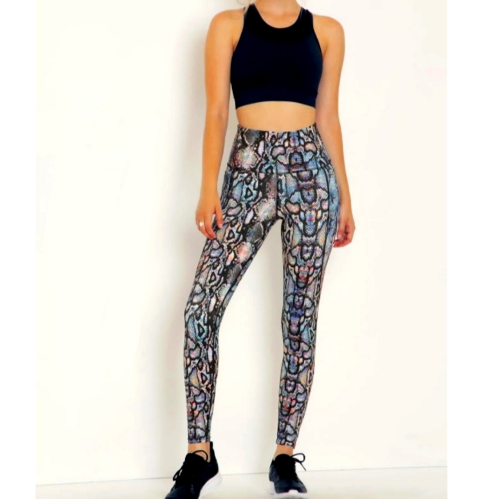Blackmilk Rainbow Snakeskin Leggings